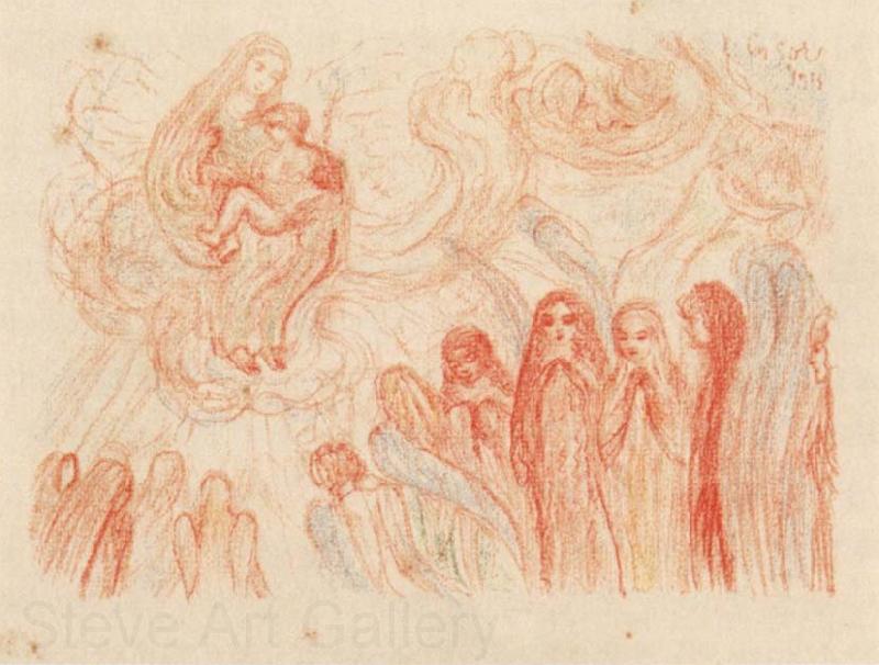 James Ensor The Adoration of the Virgin Spain oil painting art